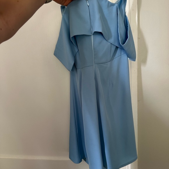 Blue off the shoulder mini dress - Picture 4 of 7